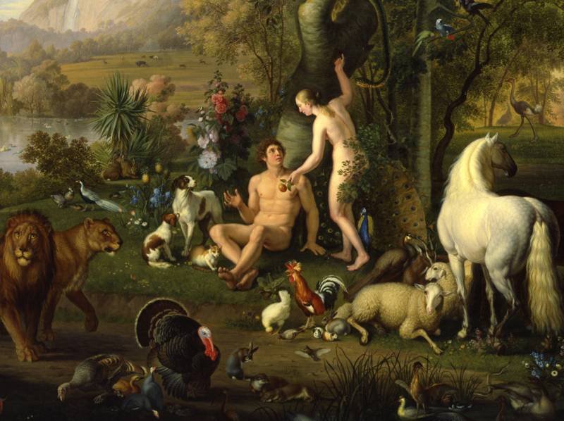 Johann Wenzel Peter: Ádám és Éva a Paradicsomban